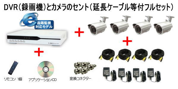WTW-DV940と高画質小型赤外線カメラ4台フルセット